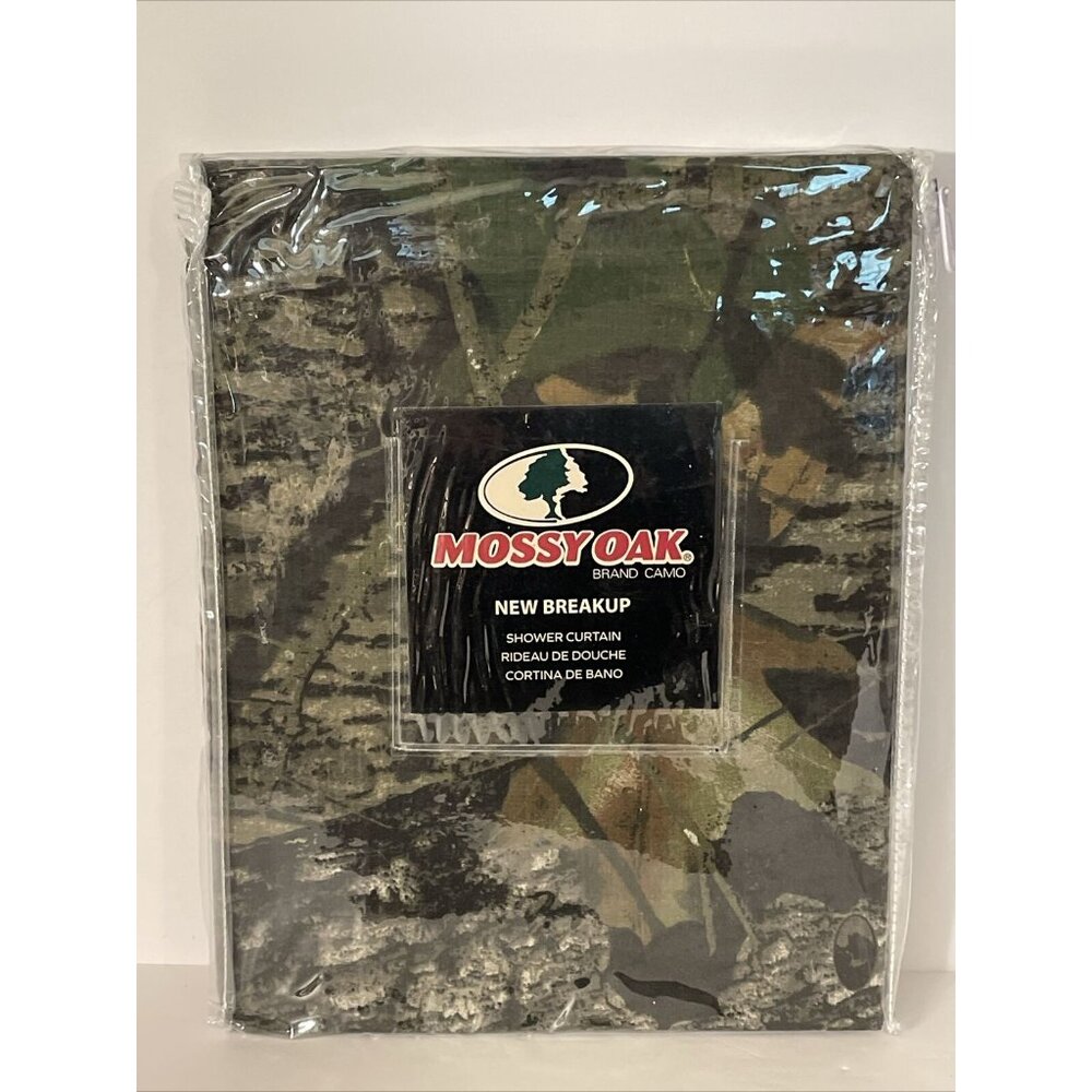 Mossy Oak Shower Curtain New Breakup Camo Camouflage Single Panel 72" W X 72" L